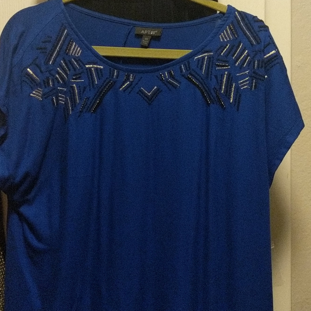 Purple embroidered top